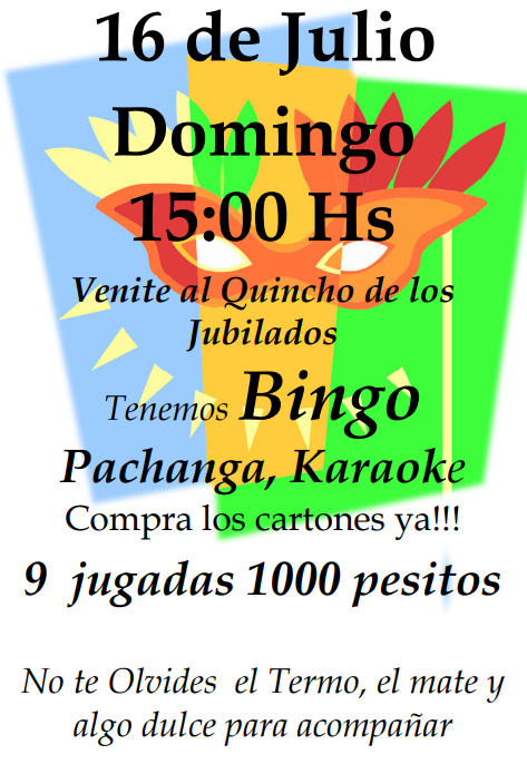 Bingo 16 de Julio