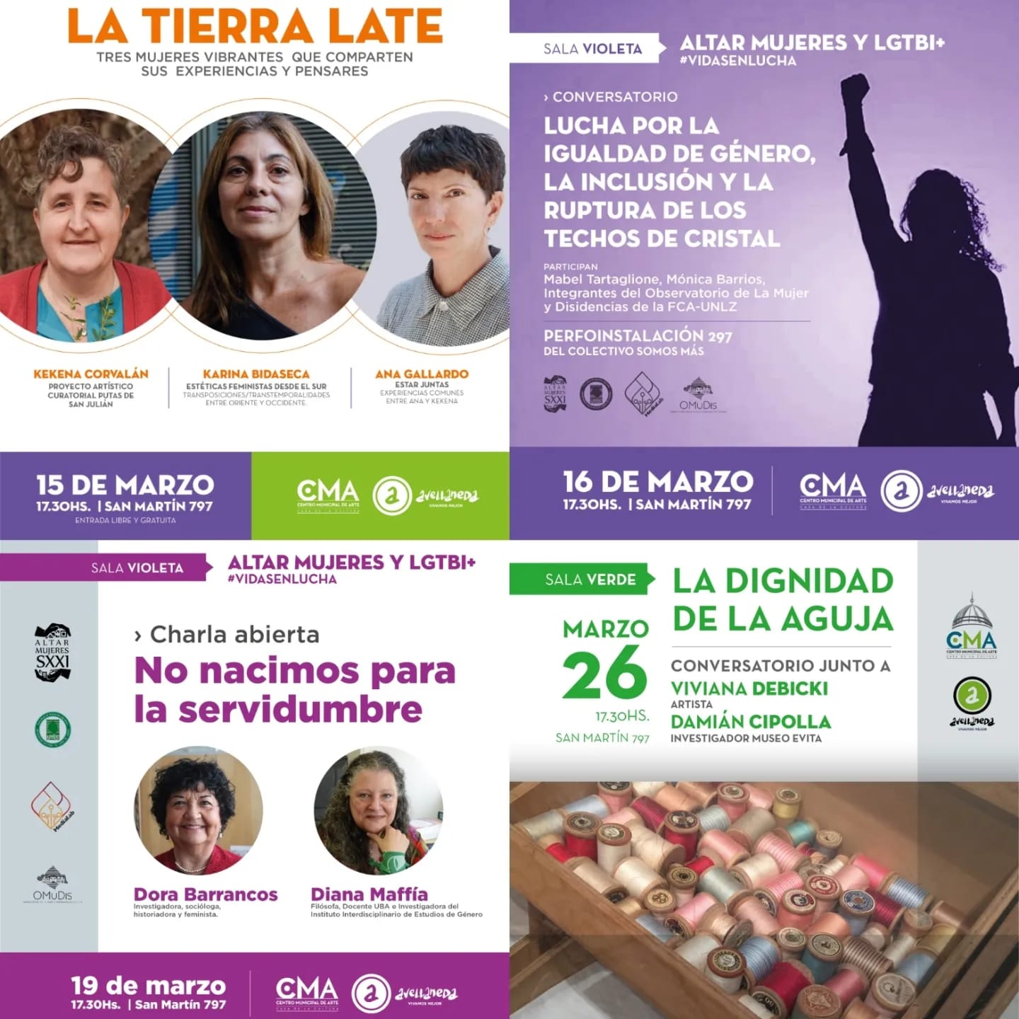 Agenda de actividades del Centro Municipal de Arte de Avellaneda