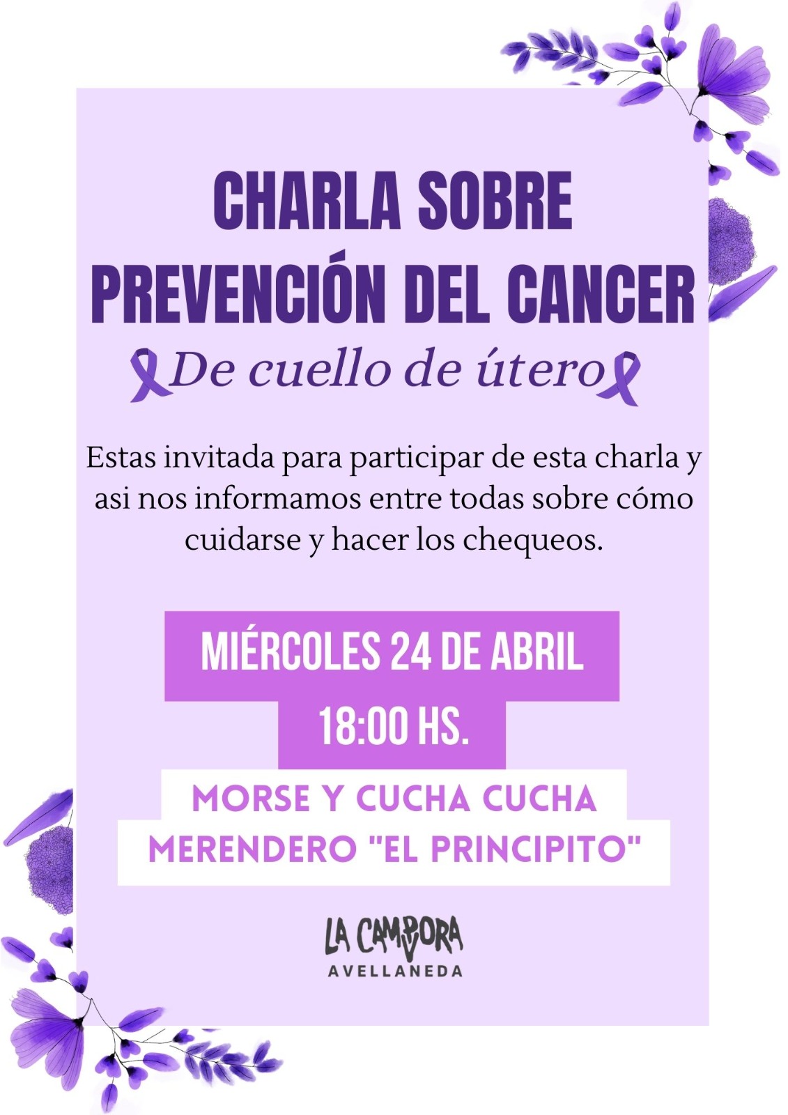 Charla prevencion de cancer