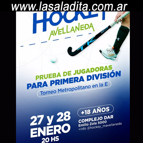 CONVOCATORIA A JUGADORXS DE HOCKEY