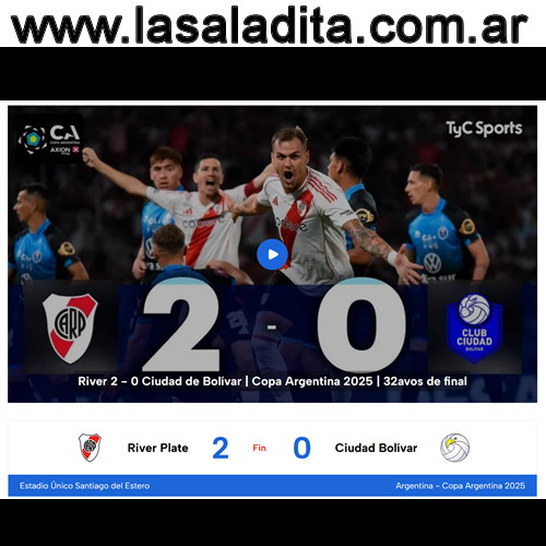 River venció a Ciudad de Bolívar y dio el primer paso en la Copa Argentina