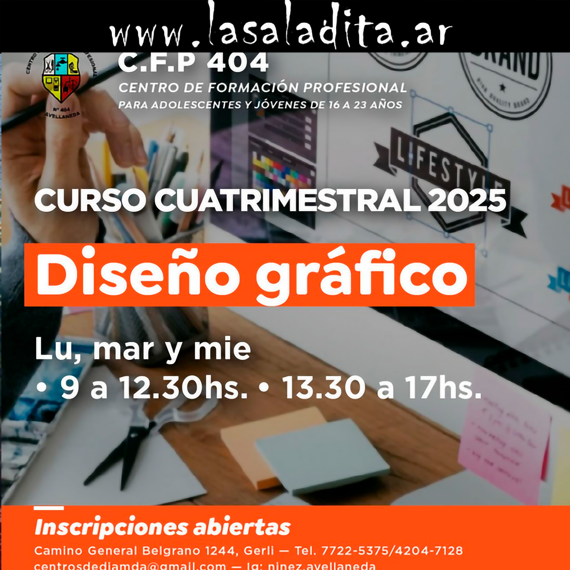 Curso de Diseño Gráfico en Gerli para Jóvenes | Inscripción Segundo Cuatrimestre