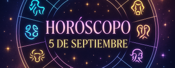 Horóscopo para hoy, viernes 5 de septiembre 2025