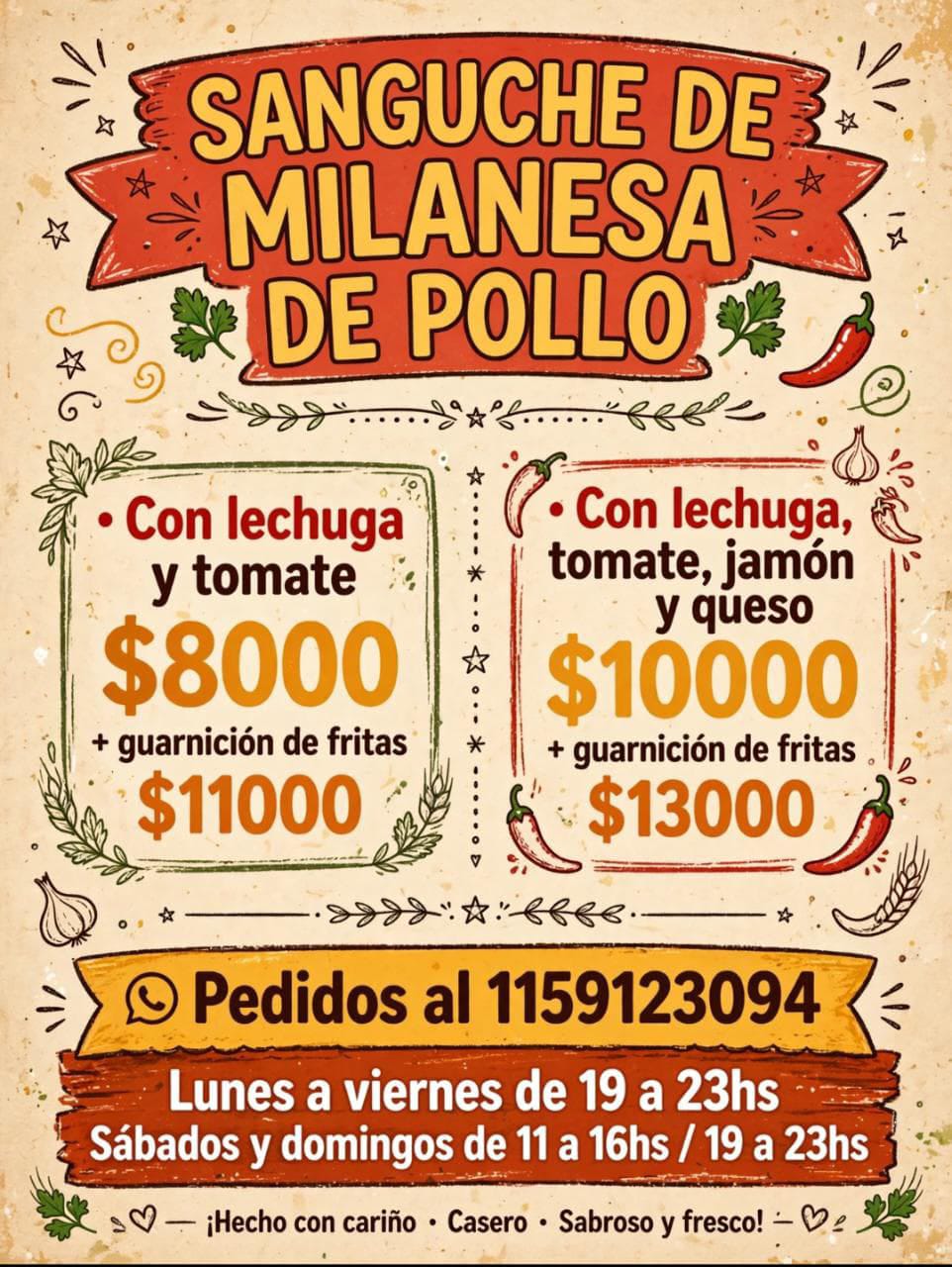 Sánguche de Milanesa de Pollo – Casero y Sabroso